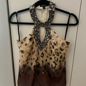 Bebe leopard tank top blouse